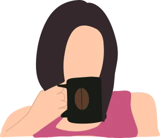 Woman Coffee Drink Stickdatei