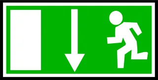 Exit Emergency Sign Stickdatei
