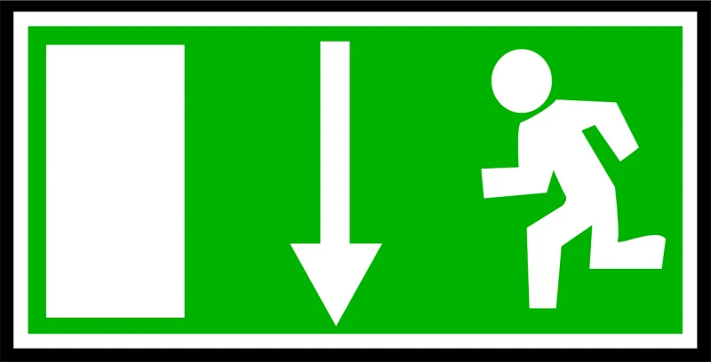 Exit Emergency Sign Stickdatei – Sport