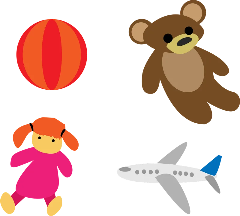 Toys Kids Playing Stickdatei – Kinder