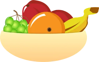Fruit bowl Fruits Food Stickdatei