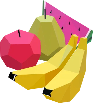 Fruit Pear Banana Stickdatei