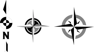 Compass Direction Symbols Stickdatei – Blumen