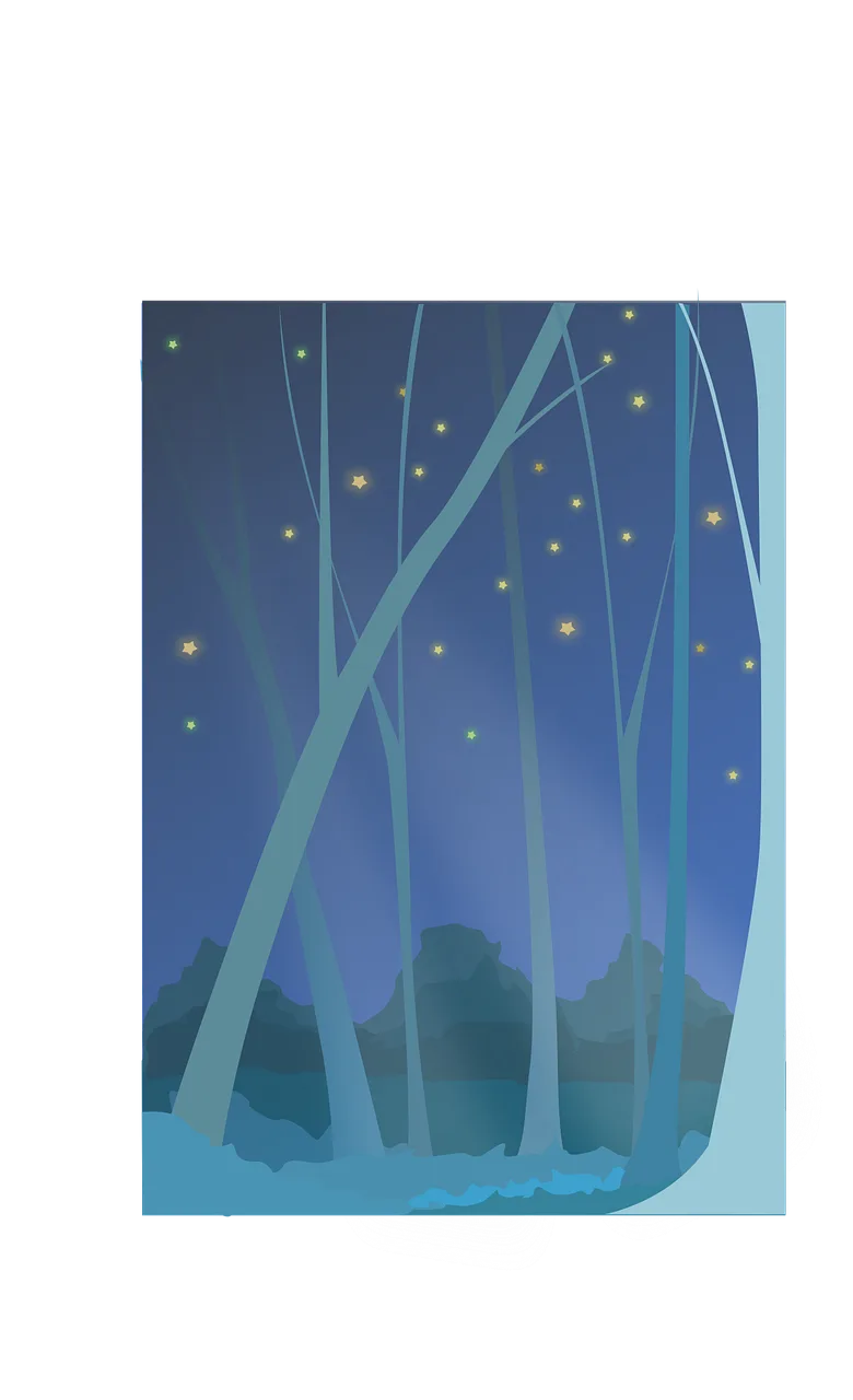 Forest Night Night sky Stickdatei – Weihnachten