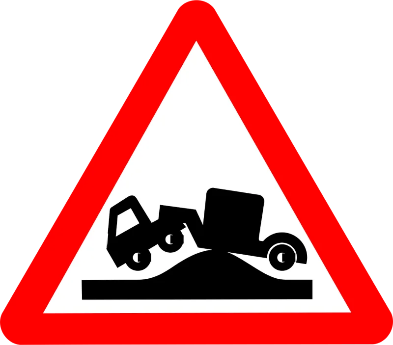 Traffic sign Symbol Bump Stickdatei – Fahrzeuge
