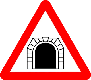 Sign Tunnel Road Stickdatei