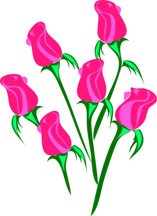 Roses Bud Bouquet Stickdatei