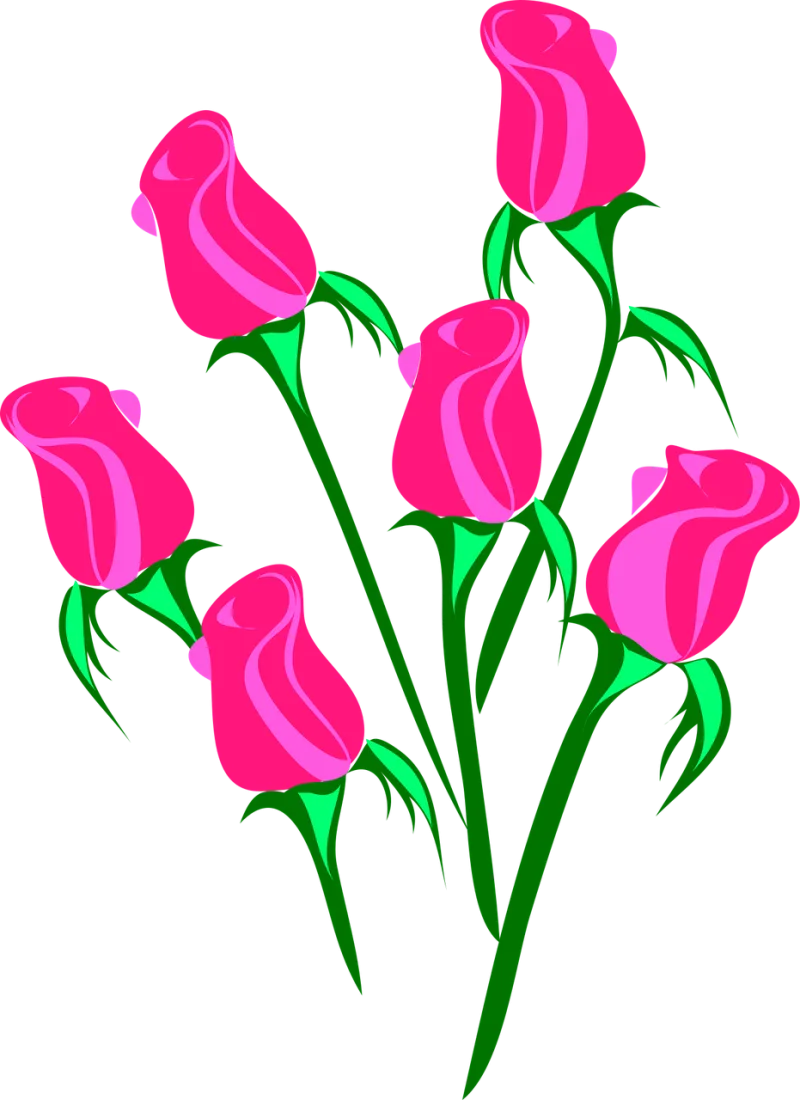 Roses Bud Bouquet Stickdatei – Blumen
