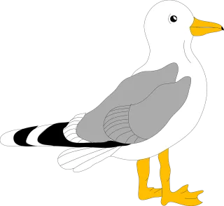 Seagull Bird Stand Stickdatei