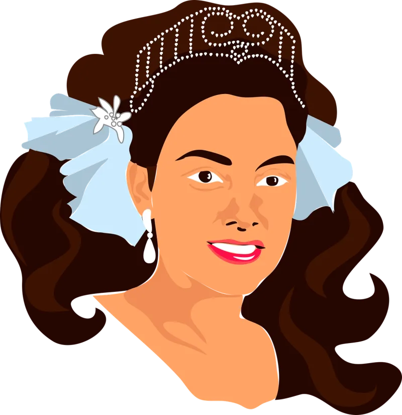 Princess Crown Face Stickdatei – Kinder
