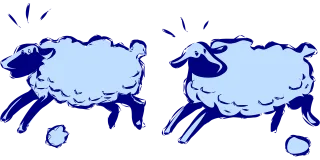 Sheep Running Lambs Stickdatei