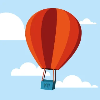 Hot air balloon Design Graphics Stickdatei