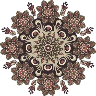 Mandala Pattern Round Stickdatei