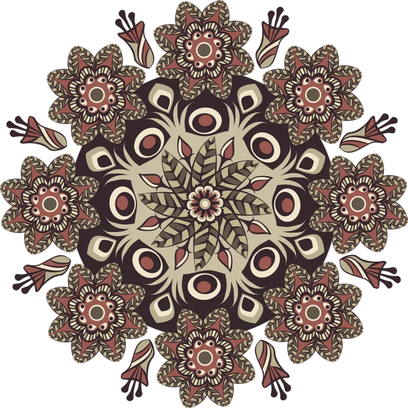 Mandala Pattern Round Stickdatei – Weihnachten