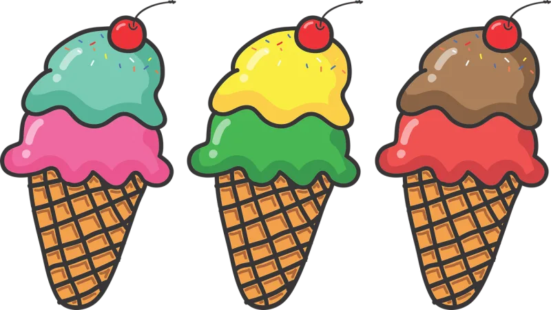 Ice cream Dessert Chocolate taste Stickdatei – Essen & Trinken