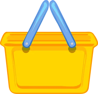 Shopping cart Shopping box Yellow Stickdatei