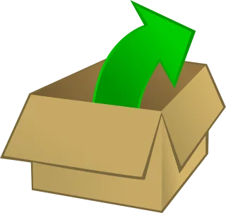Box Open Taking out Stickdatei