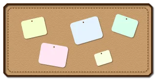 Notice board Notices Empty Stickdatei – Musik