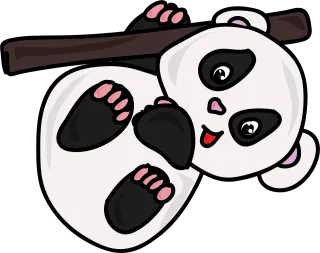 Cartoon Zoo Panda Stickdatei – Tiere