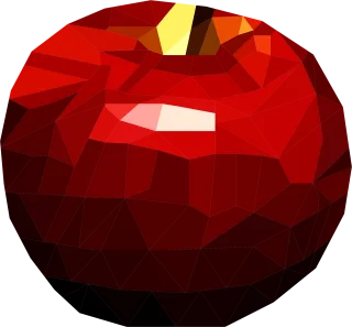 Low poly Apple Poly Stickdatei
