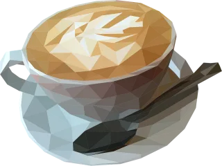 Low poly coffee Coffee Cup Stickdatei – Essen & Trinken