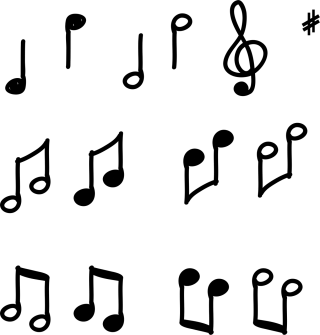 Piano notes Music Piano Stickdatei