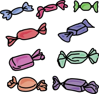 Cartoon Candy Sweet Stickdatei