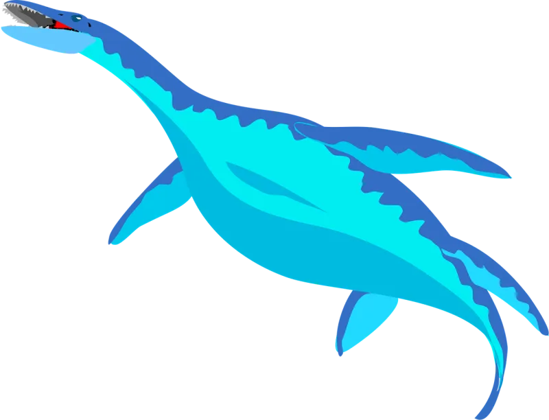 Dinosaurs Aquatic Blue Stickdatei – Kinder
