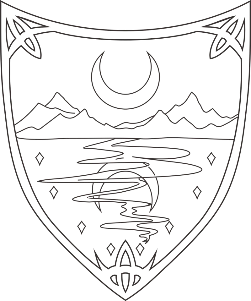 Waterdeep Coat of arms Symbol Stickdatei – Natur