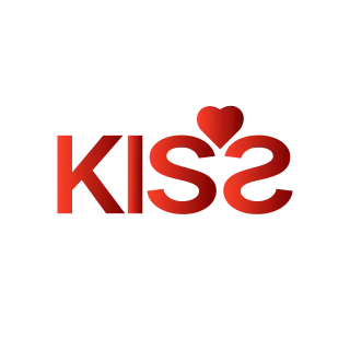 Kiss Inscription Red Stickdatei