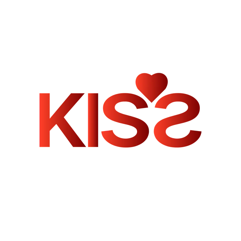 Kiss Inscription Red Stickdatei – Herzen & Liebe