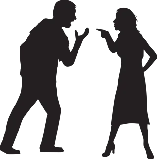 Silhouette Couple People man Stickdatei