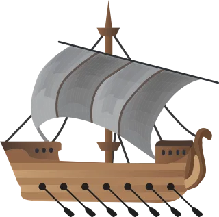 Sailboat Ship Rowing Stickdatei