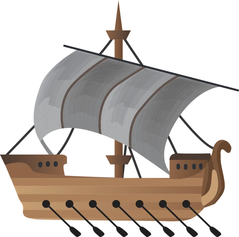 Sailboat Ship Rowing Stickdatei – Fahrzeuge