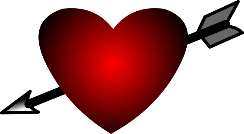 Heart Arrow Tattoo Stickdatei – Herzen & Liebe