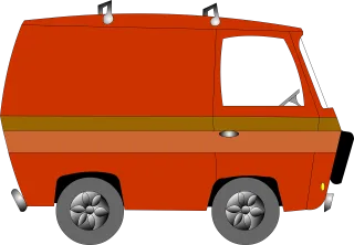 Van Vintage Cartoon Stickdatei