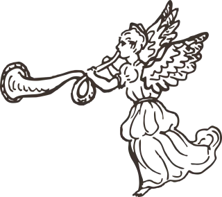 Angel Horn Religion Stickdatei