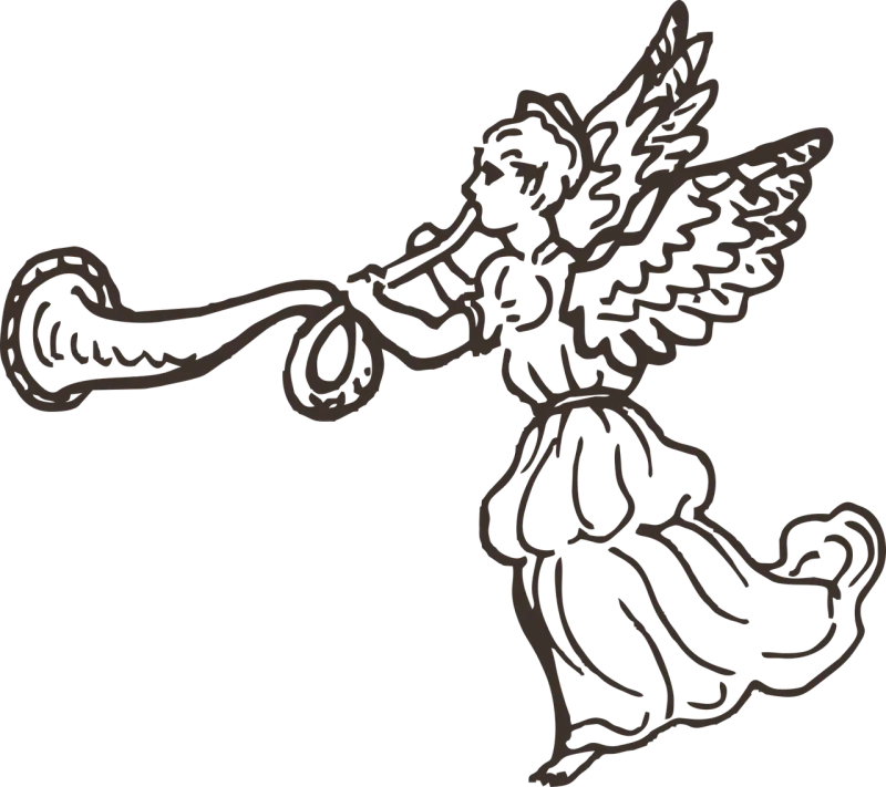 Angel Horn Religion Stickdatei – Musik