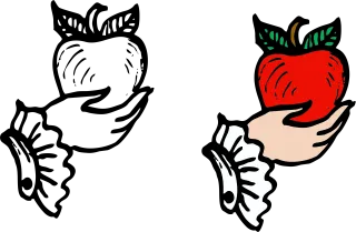 Hand Apple Handdrawn Stickdatei – Essen & Trinken