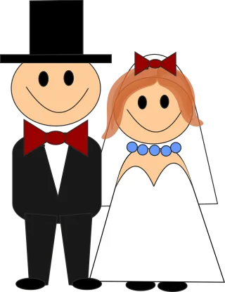 Wedding Bride and groom Wedding couple Stickdatei