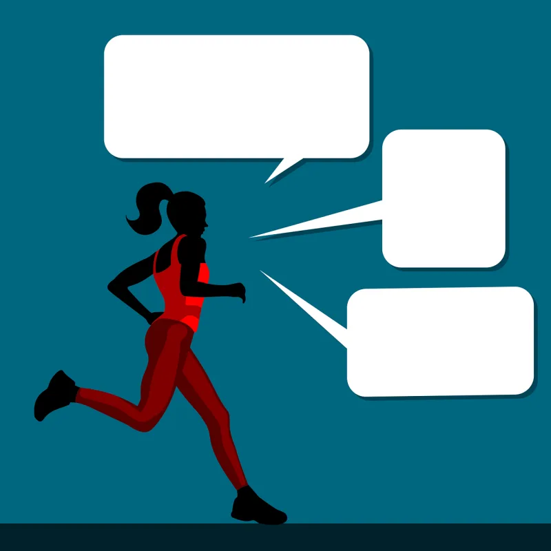 Run Speech Woman Stickdatei – Sport