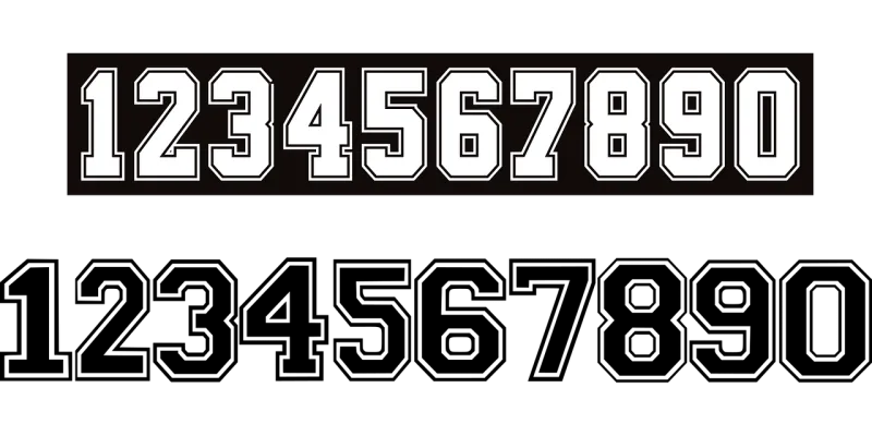 Game number Numbers Football Stickdatei – Sport