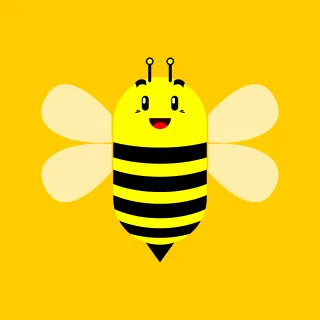 Bee Animal Smile Stickdatei