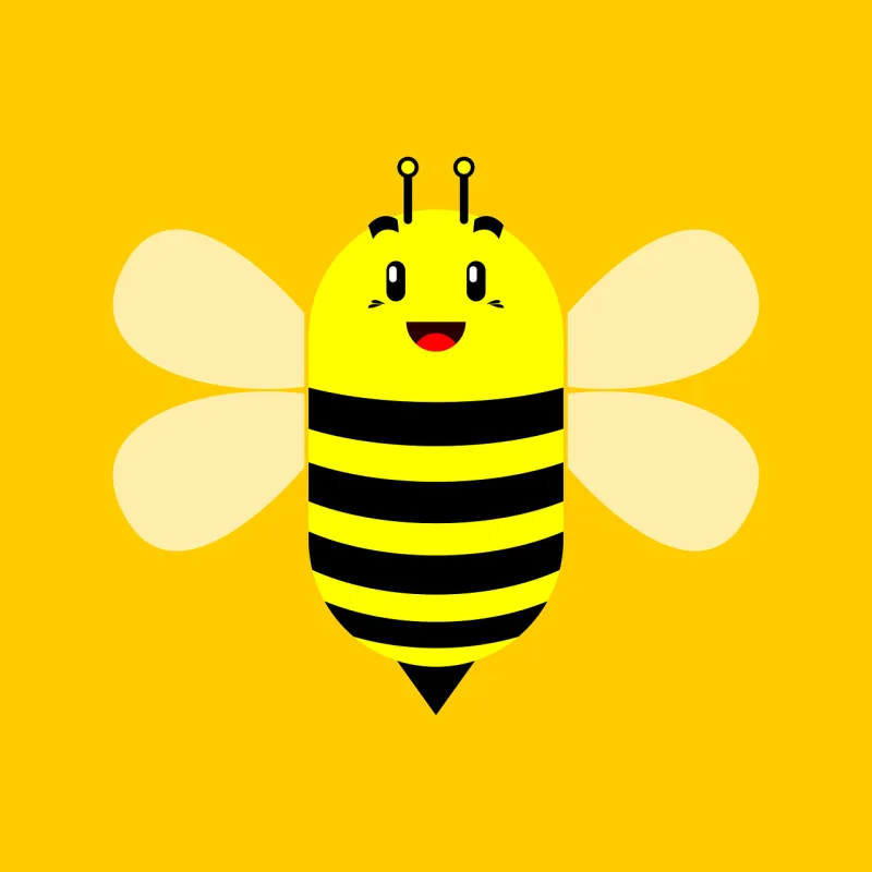 Bee Animal Smile Stickdatei – Tiere