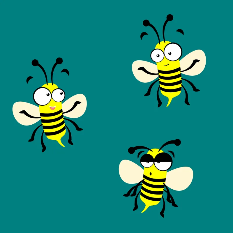 Bee Mascot Face Stickdatei – Tiere