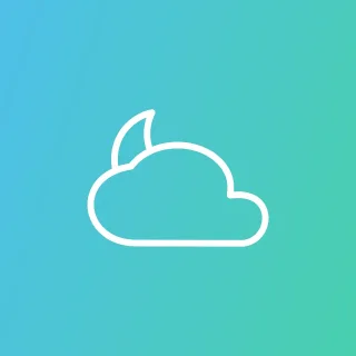 Cloud Moon Icon Stickdatei – Natur