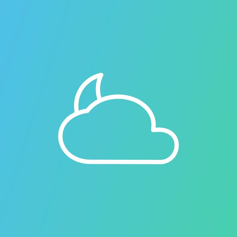 Cloud Moon Icon Stickdatei – Natur