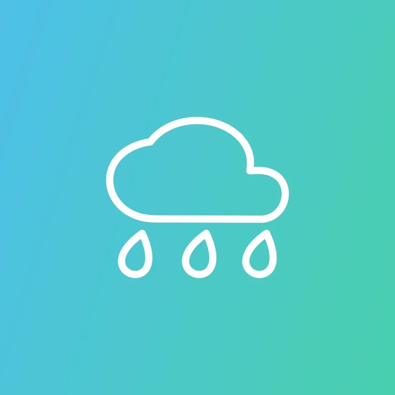 Cloud Rain Icon Stickdatei – Natur