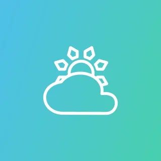 Cloud Sun Icon Stickdatei