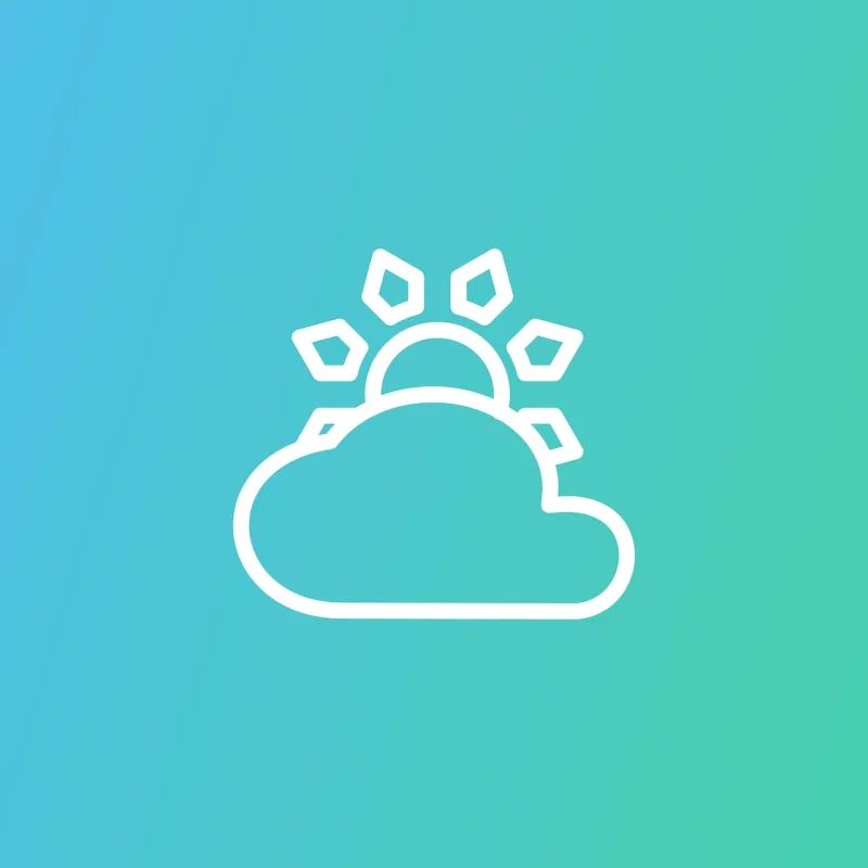 Cloud Sun Icon Stickdatei – Natur